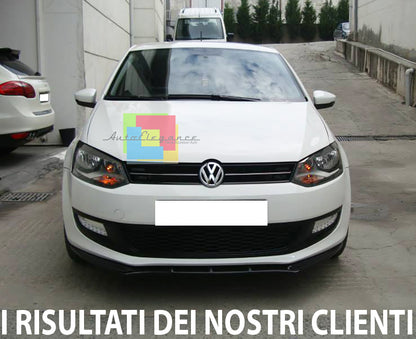 LIP SPOILER SOTTO PARAURTI ANTERIORE PER VW POLO 6R 6C 2009-2016 ABS SPLITTER
