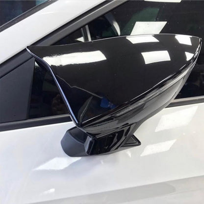 SEAT IBIZA 6J 2008-2016 CALOTTE ADESIVE SPECCHI SPECCHIETTI RETROVISORI NERO LUCIDO