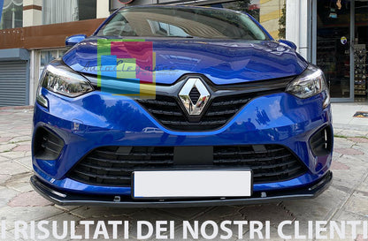 RENAULT CLIO 5 V LAMA SOTTO PARAURTI ANTERIORE IN ABS SPLITTER NERO LUCIDO