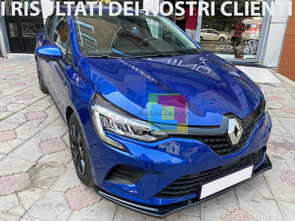 RENAULT CLIO 5 V LAMA SOTTO PARAURTI ANTERIORE IN ABS SPLITTER NERO LUCIDO