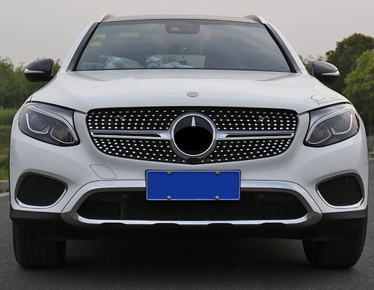 GRIGLIA ANTERIORE MERCEDES GLC C253 X253 DAL 2015+ PROFILI SATINATI MASCHERINA -
