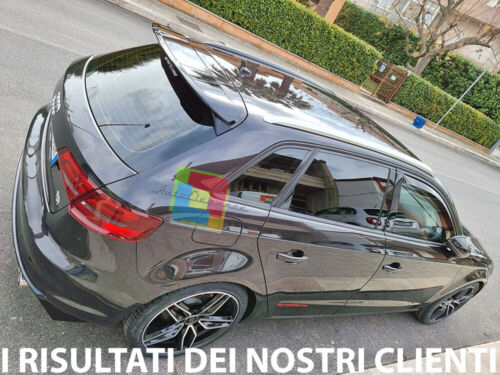 ALETTONE RS3 SPOILER POSTERIORE TETTO AUDI A3 8V SPORTBACK 2012-2018 NERO LUCIDO AUTOELEGANCERICAMBI