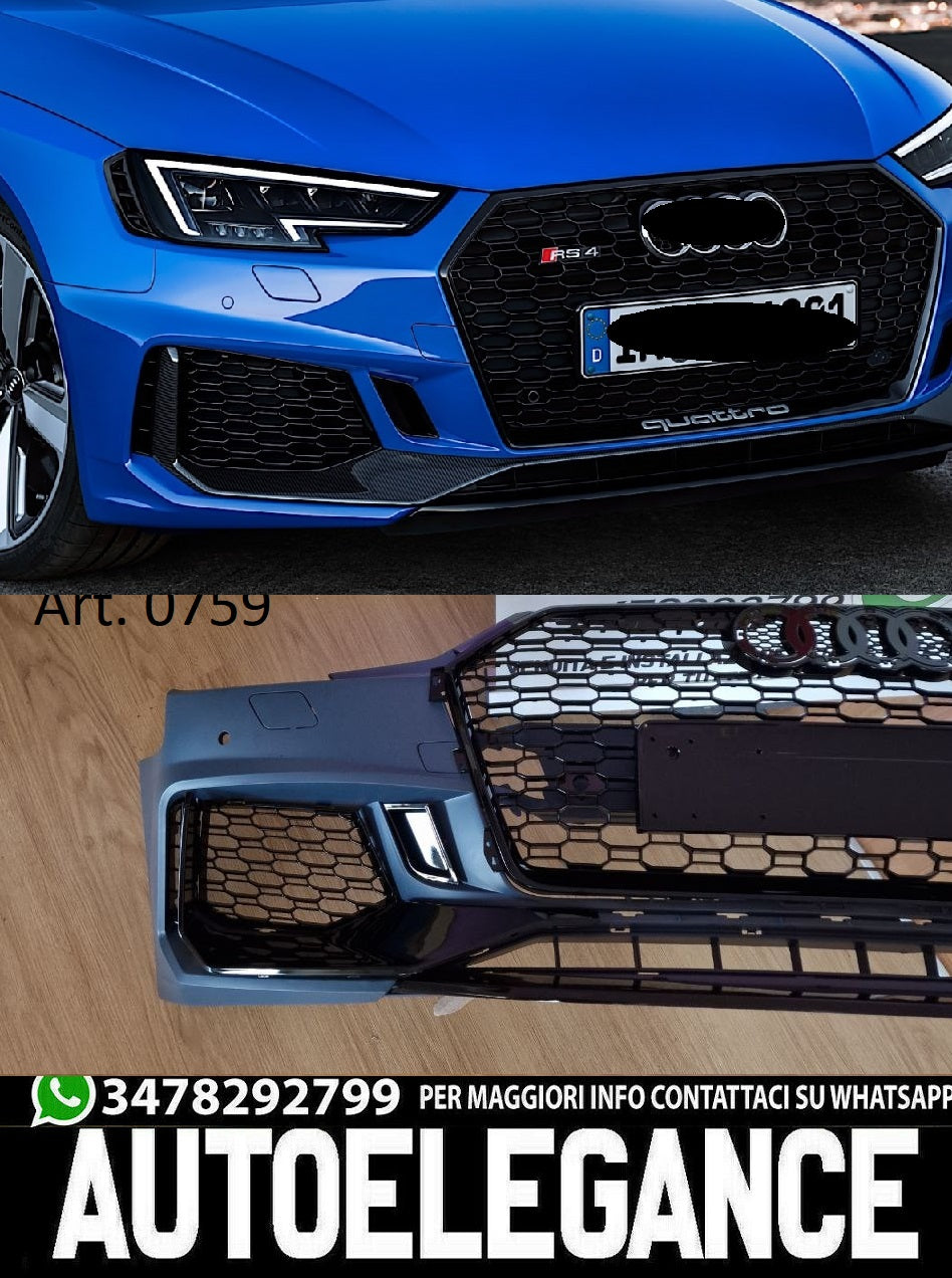 Front bumper suitable RS4 Audi A4 B9 8W Limousine Avant (2016-2018) quattro