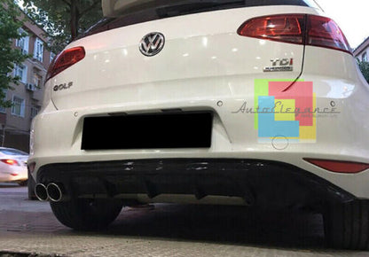 DIFFUSORE SOTTO PARAURTI POSTERIORE VW GOLF 7 2012-2016 IN ABS TUNING DOPPIO SX