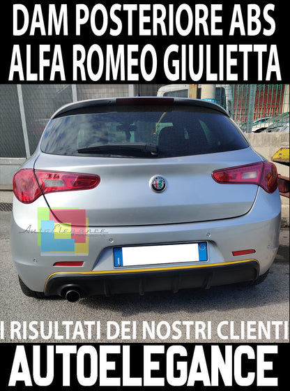 ALFA ROMEO GIULIETTA 2010-2019 SOTTO PARAURTI DAM DIFFUSORE SINGOLO ABS NERO OPACO AUTOELEGANCERICAMBI