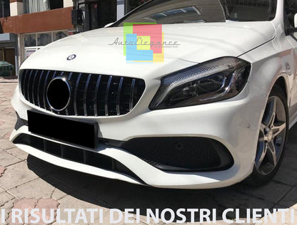 GRIGLIA ANTERIORE MERCEDES CLASSE A W176 2015+ CALANDRA AMG PROFILI SATINATI