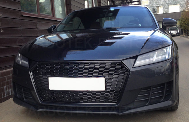 AUDI TT FV 2015+ GRIGLIA ANTERIORE LOOK RSTT NERA NIDO D'APE AUTOELEGANCERICAMBI