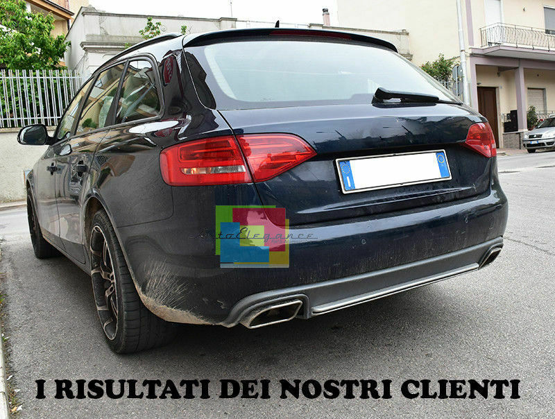 SPOILER SOTTO PARAURTI AUDI A4 B8 8K 07-11 DIFFUSORE POSTERIORE S4 PLATINO