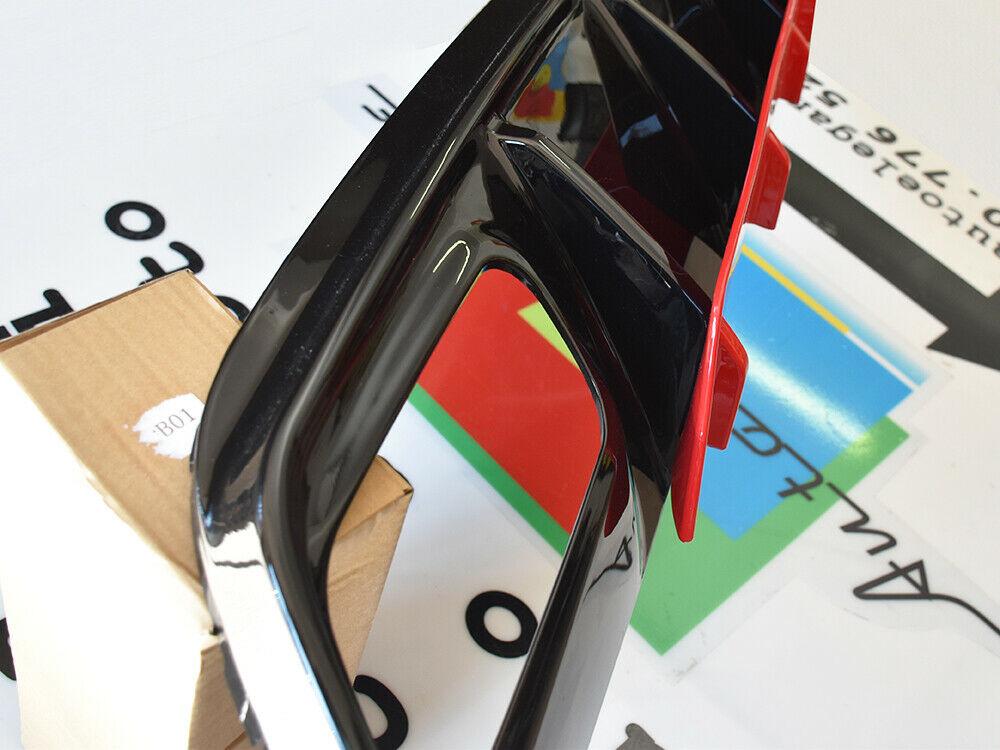 MERCEDES A-CLASS W176 2012-2018 BLACK DIFFUSER RED PROFILE AMG A45 LOOK .-