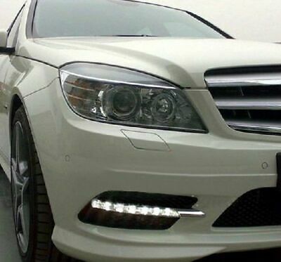 MERCEDES CLASSE C W204 2012+ GRIGLIE FENDINEBBIA LUCI DIURNE LED 6000K CAMBUS