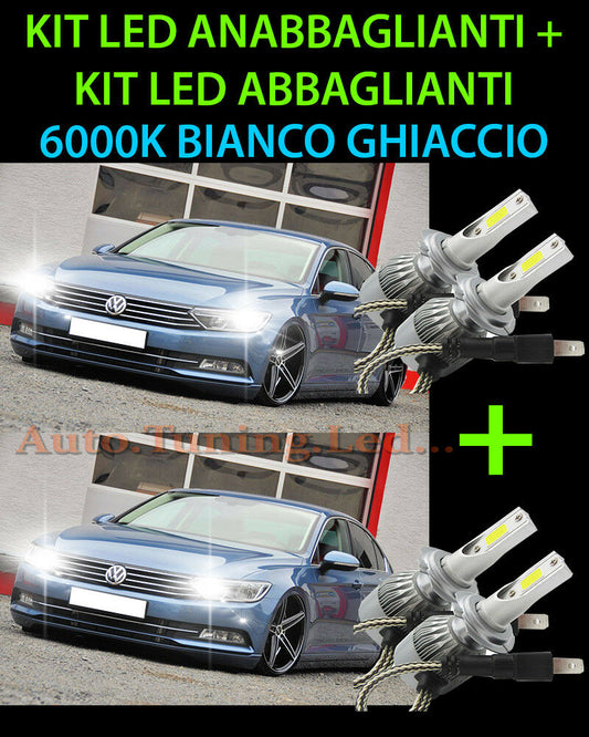 KIT LED LAMPADE ABBAGLIANTI & ANABBAGLIANTI PER VW PASSAT B8 2014 IN POI -.