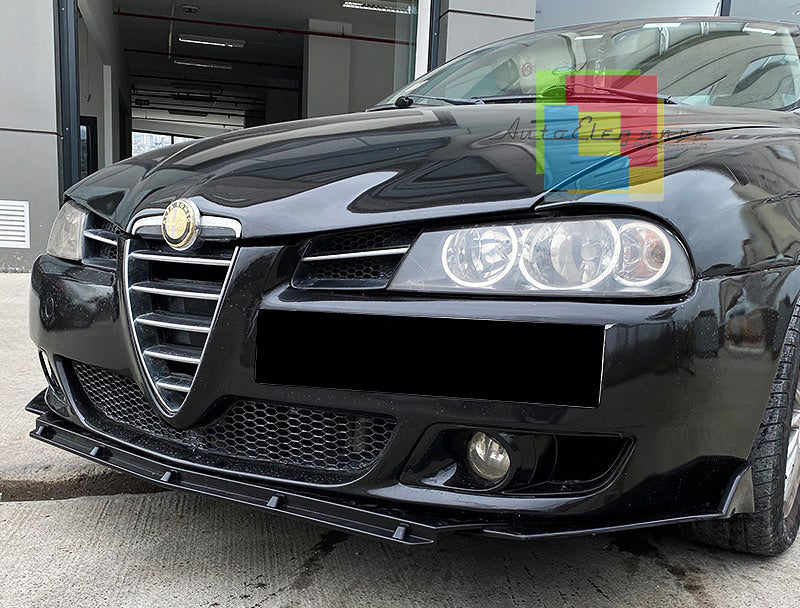 ALFA ROMEO 156 SPLITTER PARAURTI ANTERIORE NERO LUCIDO LOOK RS AUTOELEGANCERICAMBI