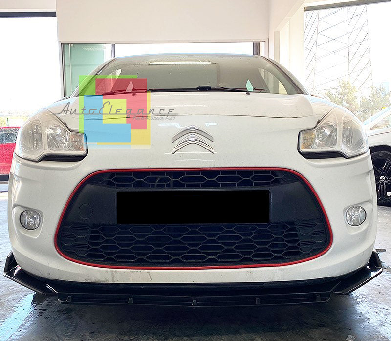 CITROEN C3 II SPLITTER PARAURTI ANTERIORE NERO LUCIDO LOOK RS AUTOELEGANCERICAMBI