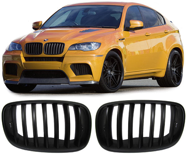 GRIGLIA ANTERIORE CALANDRA NERA LOOK M PER BMW X6 E71 2008+