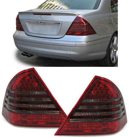 FARI POSTERIORI A LED MERCEDES CLASSE C W203 2000-2007 FANALI ROSSO FUME