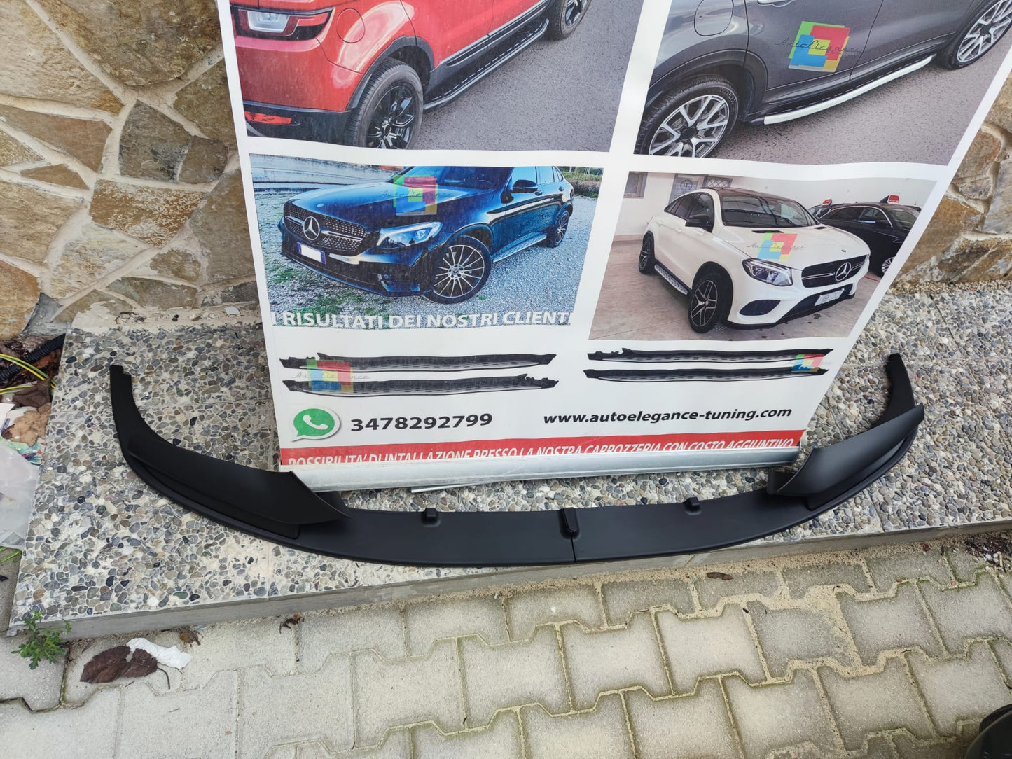 SPLITTER SOTTO PARAURTI ANTERIORE BMW SERIE 5 F10 F11 NERO OPACO M LAMA 0133