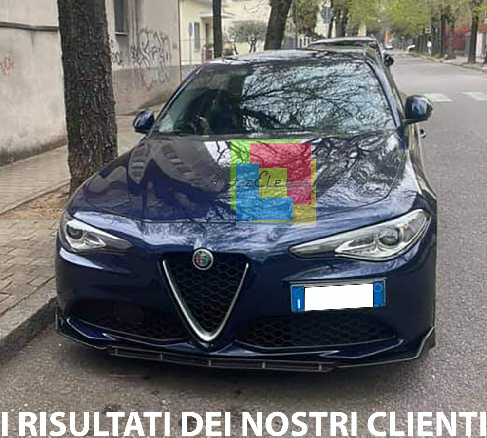 ALFA GIULIA SPLITTER SOTTO PARAURTI ANTERIORE NERO LUCIDO LOOK RS AUTOELEGANCERICAMBI