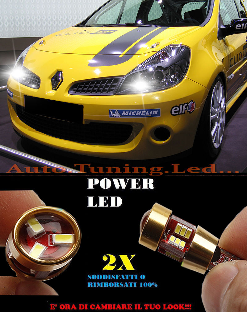 LUCI POSIZIONE RENAULT CLIO 05-10 CANBUS T10 BIANCO 27 LED SUPER QUALITA