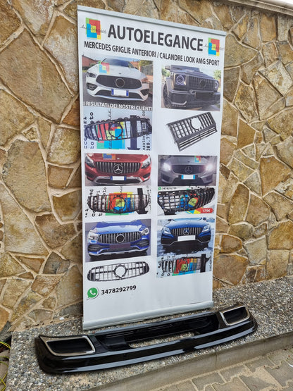 DIFFUSORE VW TIGUAN II AD1 2016+ SOTTO PARAURTI POSTERIORE LOOK R IN ABS