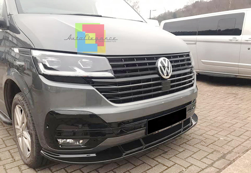 VW T6.1 2020+ FRONT BUMPER LIP GLOSSY ABS SPLITTER