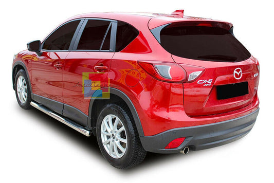 PEDANE LATERALI MAZDA CX-5 2011-2016 SOTTOPORTA ANTI SCIVOLO TUBOLARI INOX