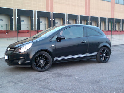 SIDE SKIRTS OPEL CORSA D 3 DOORS 2006-2014 SPORTY LOOK UNDER DOOR ABS