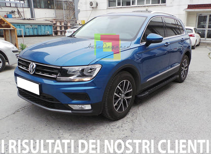 VW TIGUAN AD1 II 2016+ PEDANE LATERALI SOTTOPORTA ANTISCIVOLO NERE