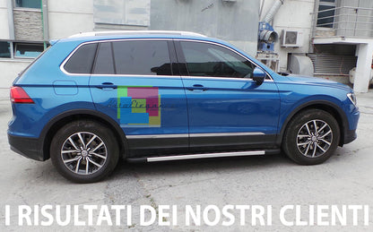 VW TIGUAN MK2 II 2016+ PEDANE LATERALI SOTTOPORTA ANTISCIVOLO TOP QUALITA