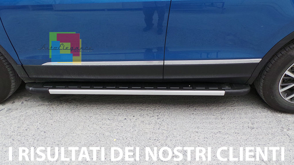 VW TIGUAN MK2 II 2016+ PEDANE LATERALI SOTTOPORTA ANTISCIVOLO TOP QUALITA