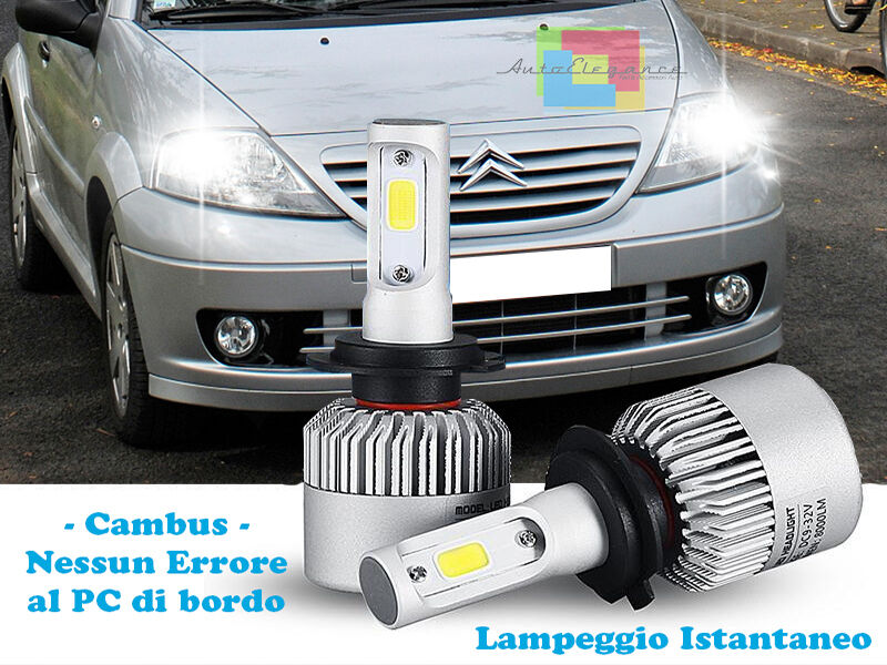 LAMPADE ANABBAGLIANTI LED CITRO&Euml;N C3 2002-2010 ISTANTANEO 6000K CREE