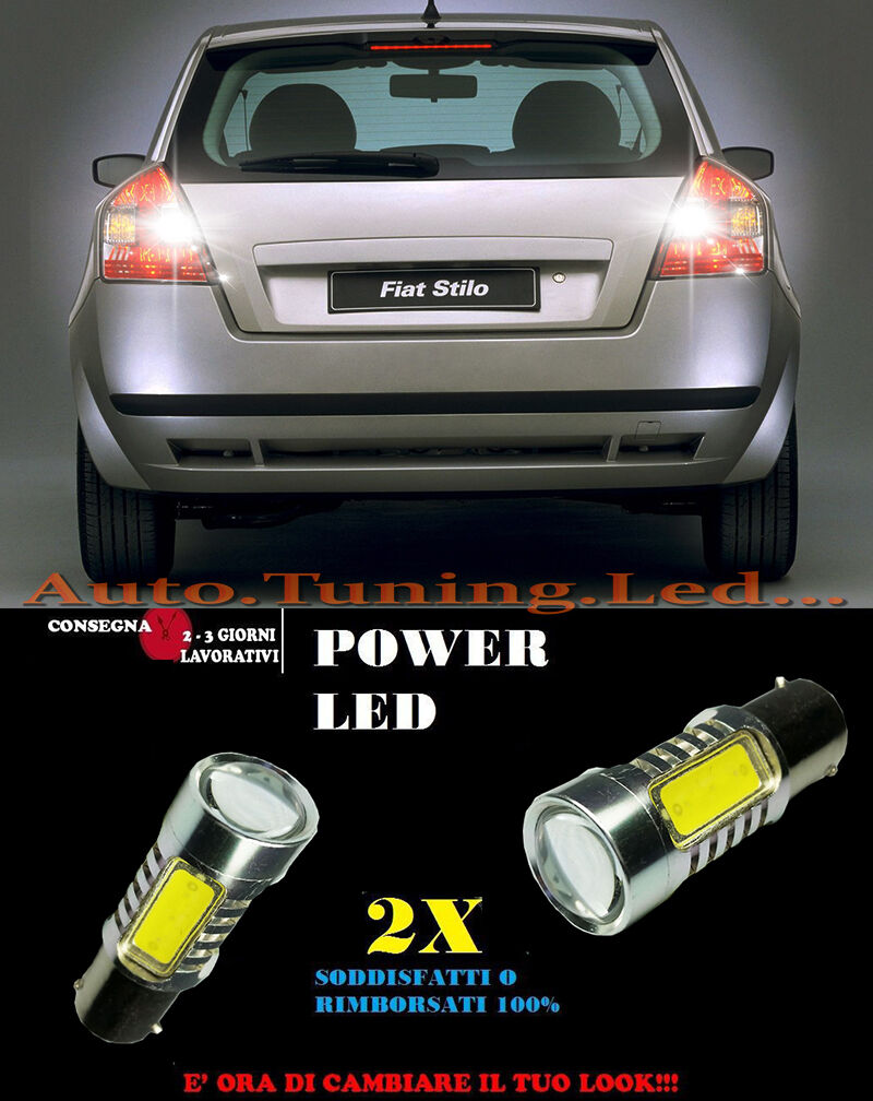 FIAT STILO 6000K LAMPADE RETROMARCIA A LED P21W BA15 CANBUS NO ERROR