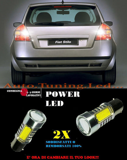 FIAT STILO 6000K LAMPADE RETROMARCIA A LED P21W BA15 CANBUS NO ERROR