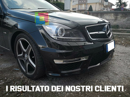 PARAURTI ANTERIORE DESIGN AMG C63 CON DIURNE LED PER MERCEDES C W204 S204 07-14