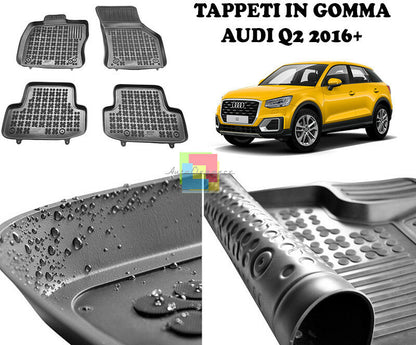 AUDI Q2 2016 IN POI TAPPETINI AUTO IN GOMMA - TAPPETI TOP QUALITA -1- AUTOELEGANCERICAMBI