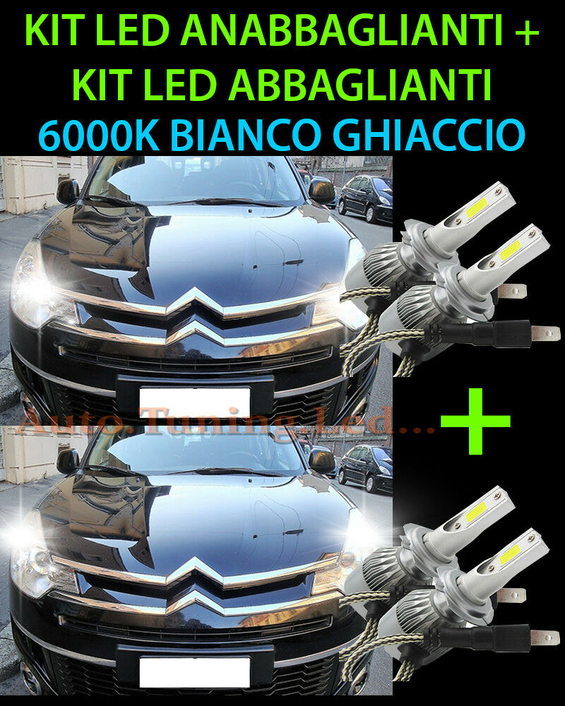 KIT LED LAMPADE ABBAGLIANTI & ANABBAGLIANTI PER CITROEN C-CROSSER 2007+ -.