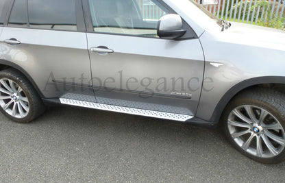 PEDANE LATERALI BMW X5 E70 2007 AL 2013 SOTTOPORTA IN ALLUMINIO / ABS