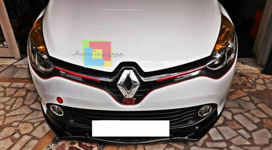 RENAULT CLIO IV 2012+ LIP SPOILER UNDER FRONT BUMPER ABS / PLASTIC BLACK 