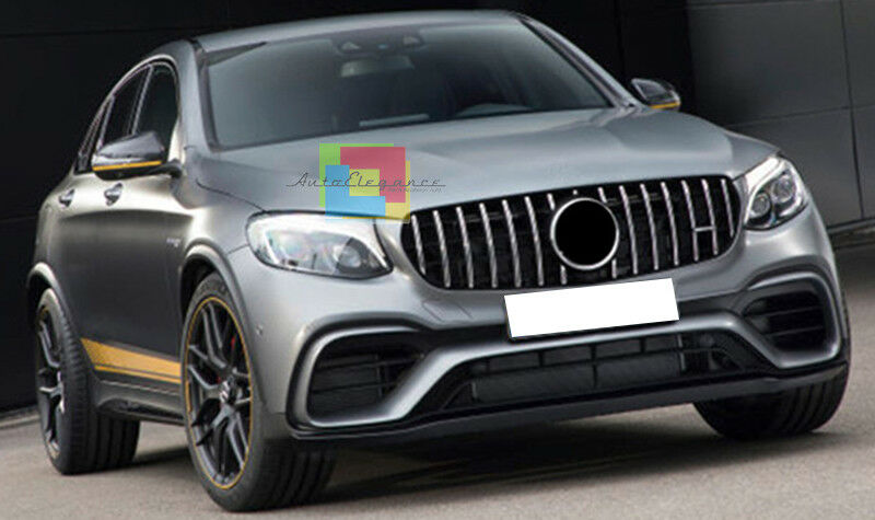 GRIGLIA ANTERIORE MERCEDES GLC C253 X253 DAL 2015+ CALANDRA PROFILI SATINATI