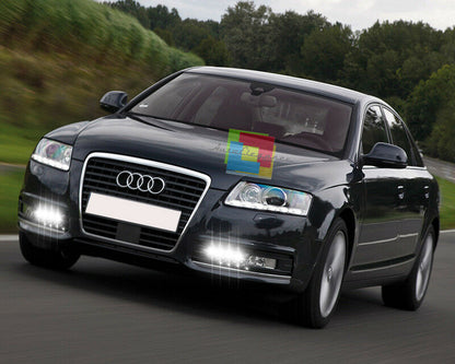 AUDI A6 4F C6 2008-2011 RESTYLING GRIGLIE FENDINEBBIA LUCI DIURNE LED DAYTIME AUTOELEGANCERICAMBI