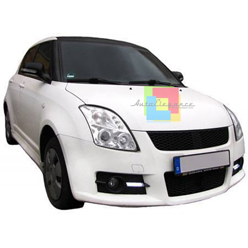SUZUKI SWIFT III 2005-2010 COMPLETE FRONT BUMPER SPORT LOOK DAYTIME LIGHTS