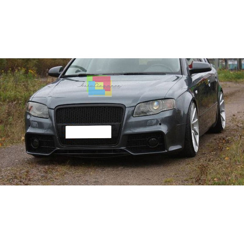 AUDI A4 B7 2004-2007 PARAURTI ANTERIORE COMPLETO + GRIGLIA ANTERIORE LOOK RS4 AUTOELEGANCERICAMBI