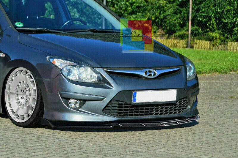 0270 HYUNDAI i30 FD 2007-2012 SPLITTER PARAURTI ANTERIORE NERO LUCIDO LOOK RS AUTOELEGANCERICAMBI
