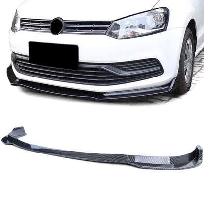 CUP spoiler anteriore labbro carbon look per VW Polo V 6R 09-14 AUTOELEGANCERICAMBI