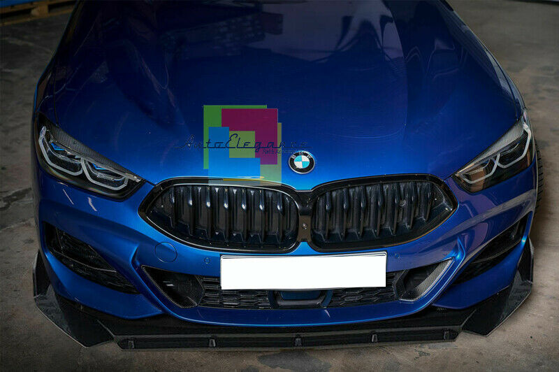0242 MERCEDES CLASSE S W222 SPLITTER PARAURTI ANTERIORE NERO LUCIDO LOOK RS AUTOELEGANCERICAMBI
