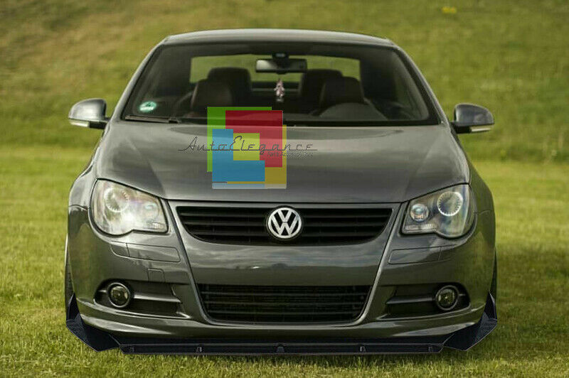 0248 VW EOS SPLITTER PARAURTI ANTERIORE NERO LUCIDO LOOK RS AUTOELEGANCERICAMBI