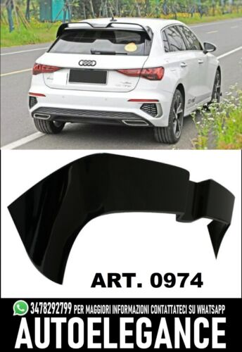 ROOF SPOILER FOR AUDI A3 8Y 2020+ HATCHBACK LOOK OETTINGER GLOSS BLACK 