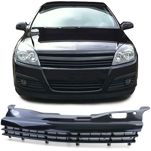 Black emblemless sports grille suitable for Opel Astra H 04-06 pre-facelift 