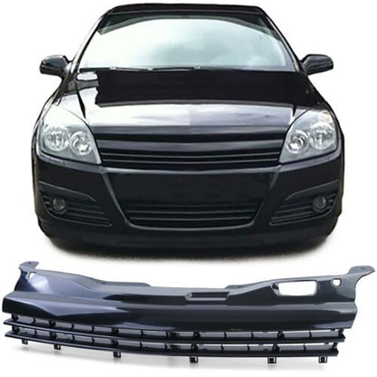 Black emblemless sports grille suitable for Opel Astra H 04-06 pre-facelift 