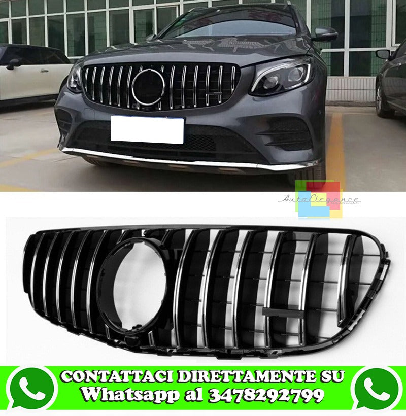 0042 GRIGLIA ANTERIORE MERCEDES GLC 2015-2018 LOOK AMG SATINATA ABS CALANDRA AUTOELEGANCERICAMBI