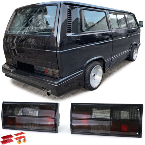 Coppia fanali posteriori nero fumè per VW Bus Box Transporter T3 79-92 AUTOELEGANCERICAMBI